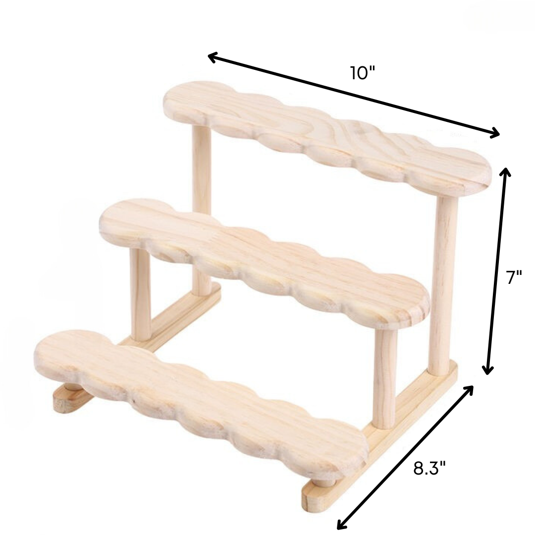 3-Tier Wooden Display Stand