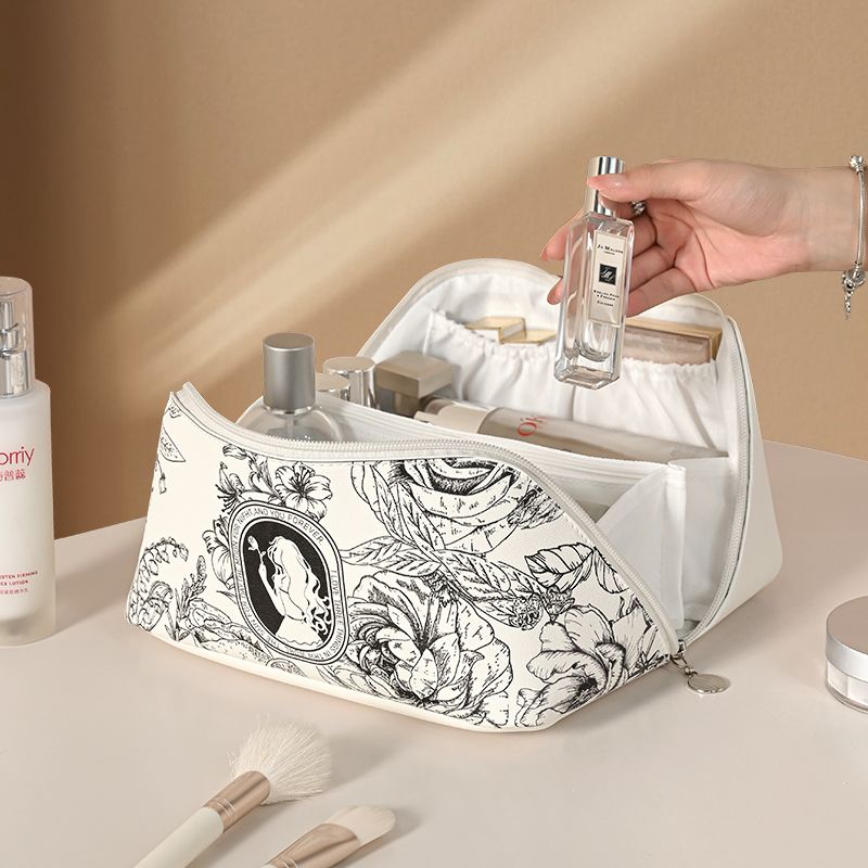 Floral Print Travel Cosmetic Bag
